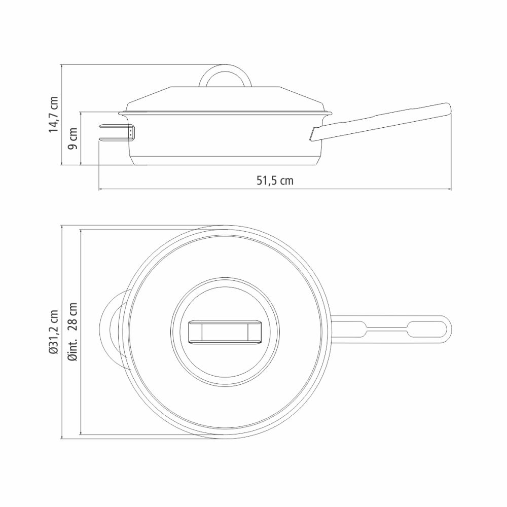 SARTEN TRAMONTINA 62500/280 SOLAR 28CM