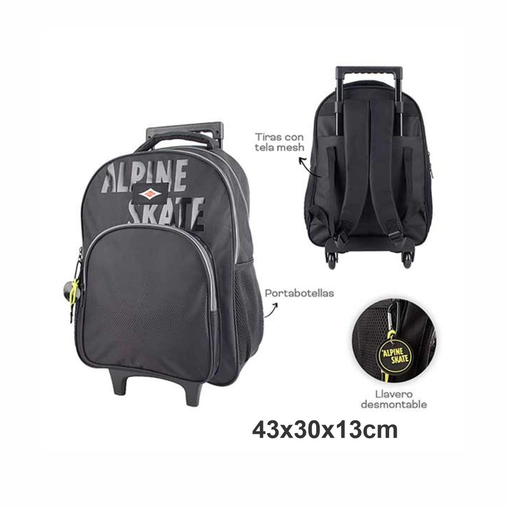 MOCHILA CARRO ALPINE SKATE 27683 NEGRO