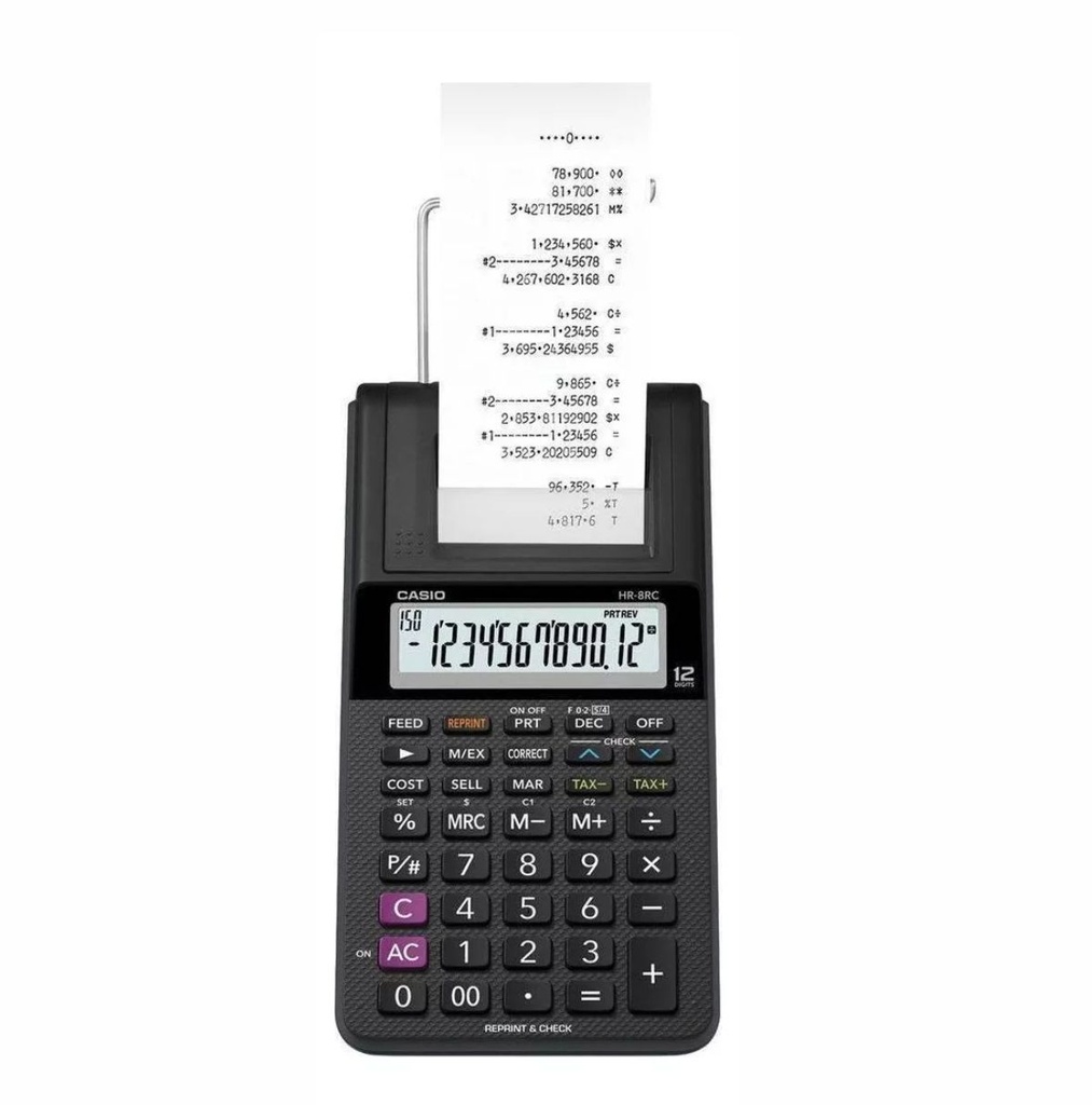 CALCULADORA CASIO HR-8RC NEGRO