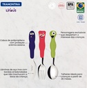 JUEGO CUBIERTOS TRAMONTINA 23797/910 INFANTIL LIROUS 3PZS