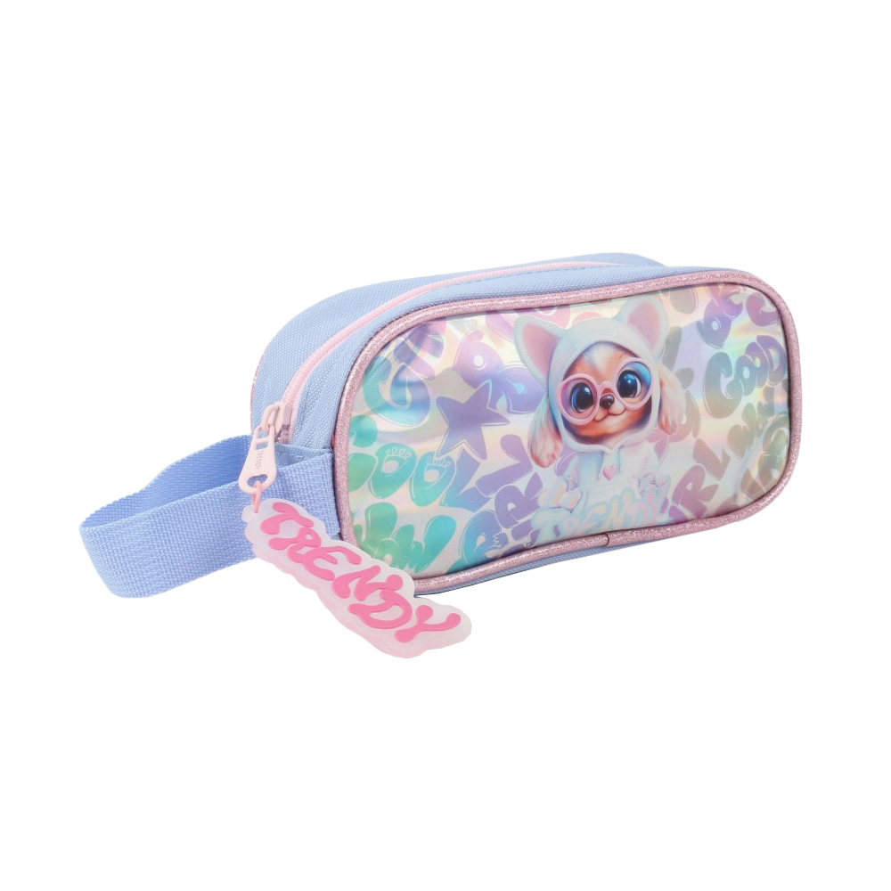 MOCHILA CARRO TRENDY 28774 15" CELESTE C/CARTUCHERA