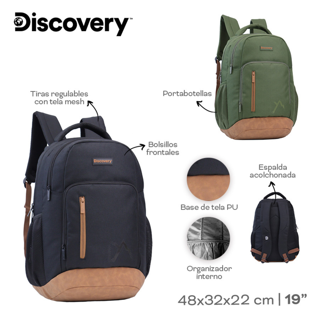 MOCHILA DISCOVERY 28504 19" NEGRO