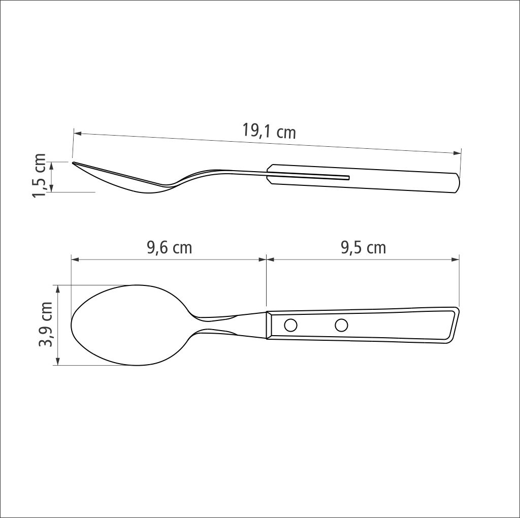 CUCHARA DE MESA TRAMONTINA 22203/900 TRADICIONAL 12 PZS