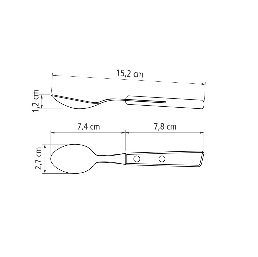 CUCHARA DE TE TRAMONTINA 22207/300 TRADICIONAL 3 PZS