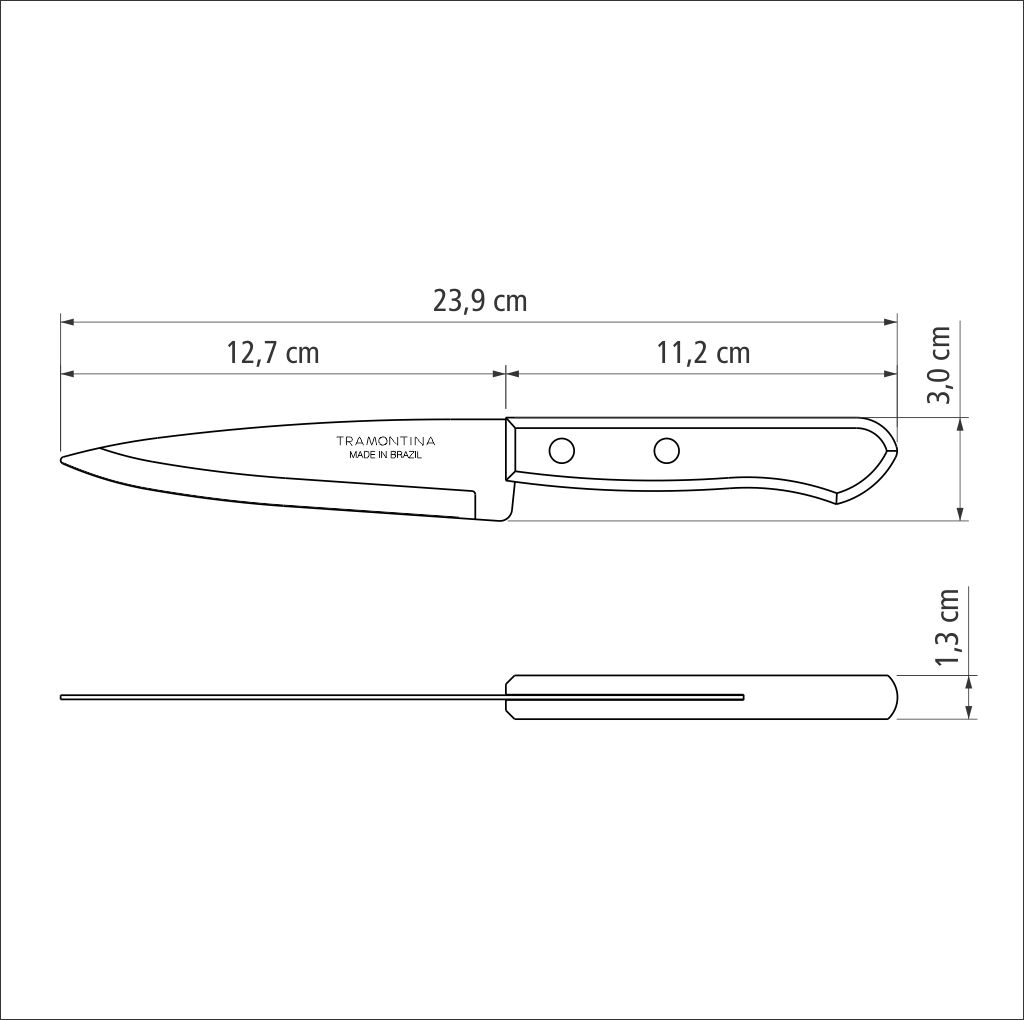 CUCHILLO DE COCINA TRAMONTINA 22902/005 DYNAMIC 5" 12 PZS