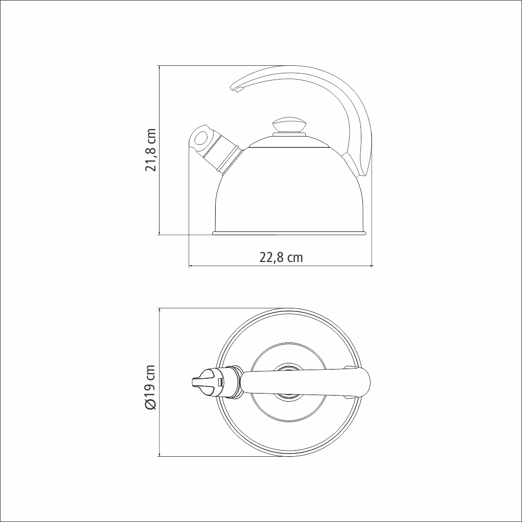 PAVA TRAMONTINA 61483/013 CHA E CAFE 2,1L