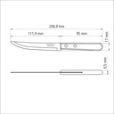 CUCHILLOS P/ASADO TRAMONTINA 22300/305 DYNAMIC 3PZS