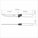 CUCHILLOS P/ASADO TRAMONTINA 23360/305 IPANEMA 3PZS NEGRO