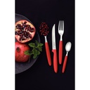 JUEGO DE CUBIERTOS TRAMONTINA 23399/791 IPANEMA 24PZS  ROJO