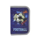 CARTUCHERA CON ÚTILES TRENDY 52586 FÚTBOL AZUL SIMPLE