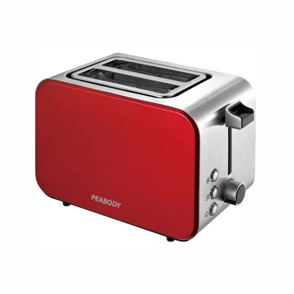 TOSTADORA PEABODY PE-T8127R 800W ROJO