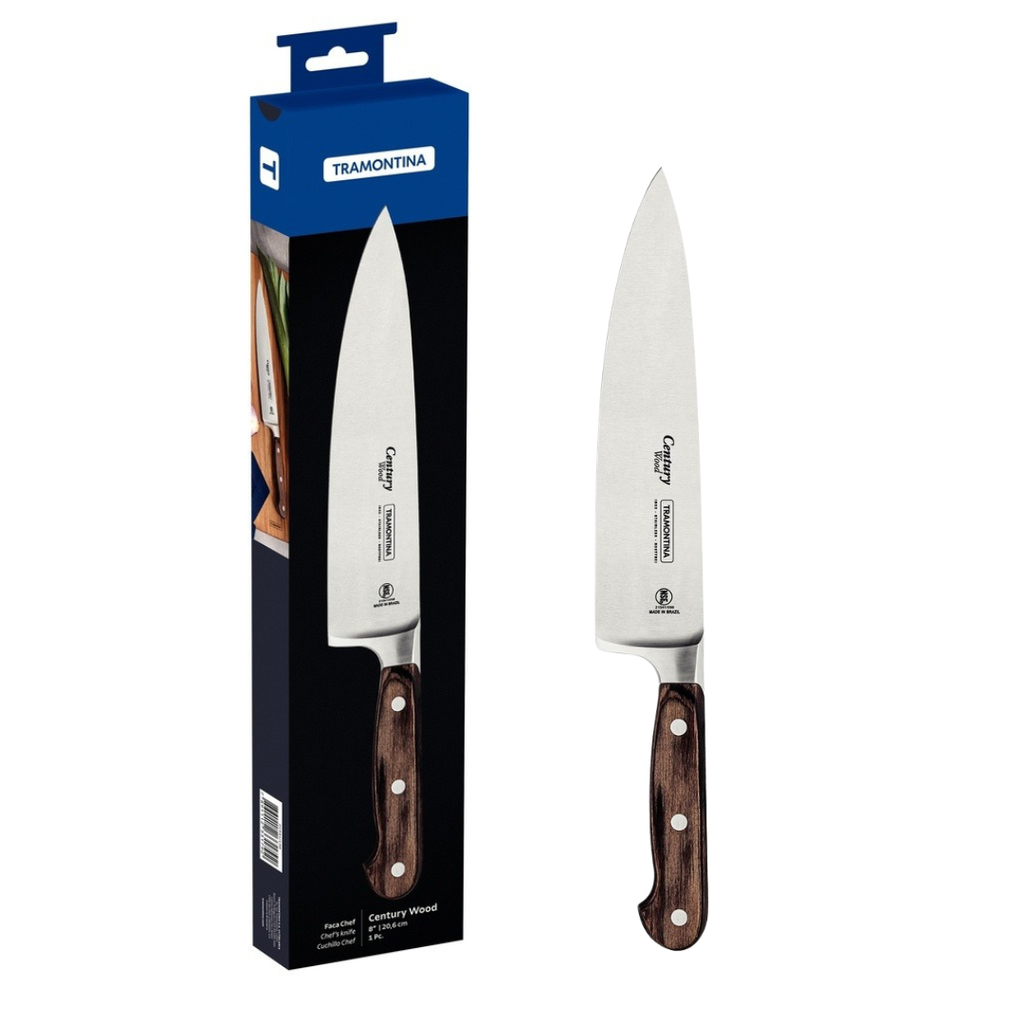 CUCHILLO CHEF TRAMONTINA 21541/198 CENTURY WOOD 8"