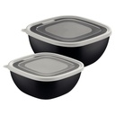 JUEGO DE CONTENEDORES TRAMONTINA 25099/084 MIX COLOR 4x2PZS NEGRO