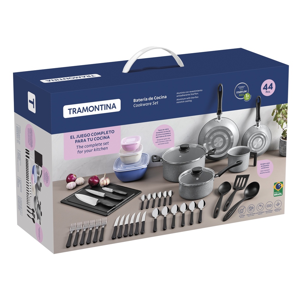 SET DE COCINA TRAMONTINA 28399/602 LINZ 44PZS