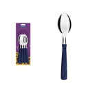 CUCHARA DE MESA TRAMONTINA 23163/910 NEW KOLOR 12 PZS AZUL