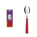 CUCHARAS DE MESA TRAMONTINA 23163/970 NEW KOLOR 12PZS ROJO