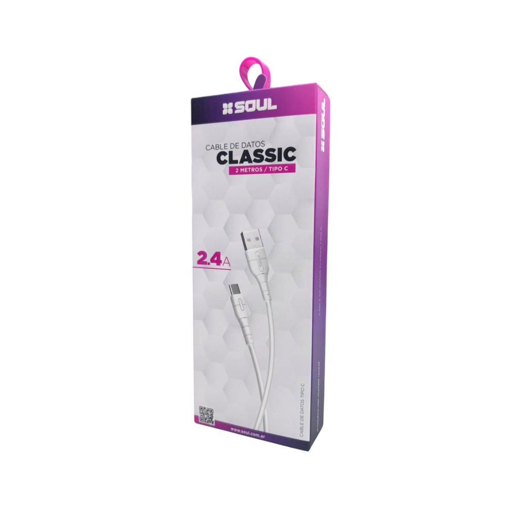 CABLE DE DATOS SOUL CLASSIC USB-CLTC2M TIPO C 2M