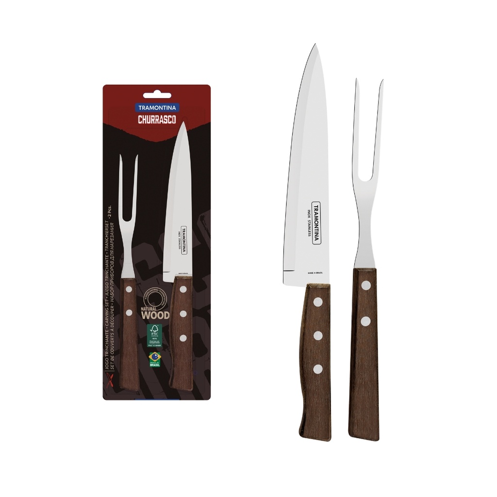 JUEGO P/ASADO TRAMONTINA 22299/013 TRADICIONAL 2 PZAS 