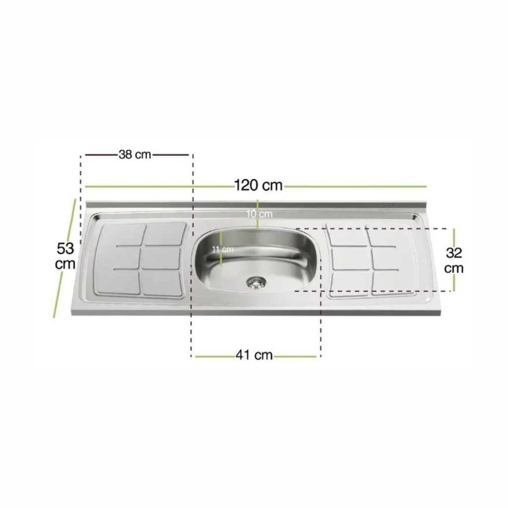 MESADA ORLANDI 40 ACERO INOXIDABLE