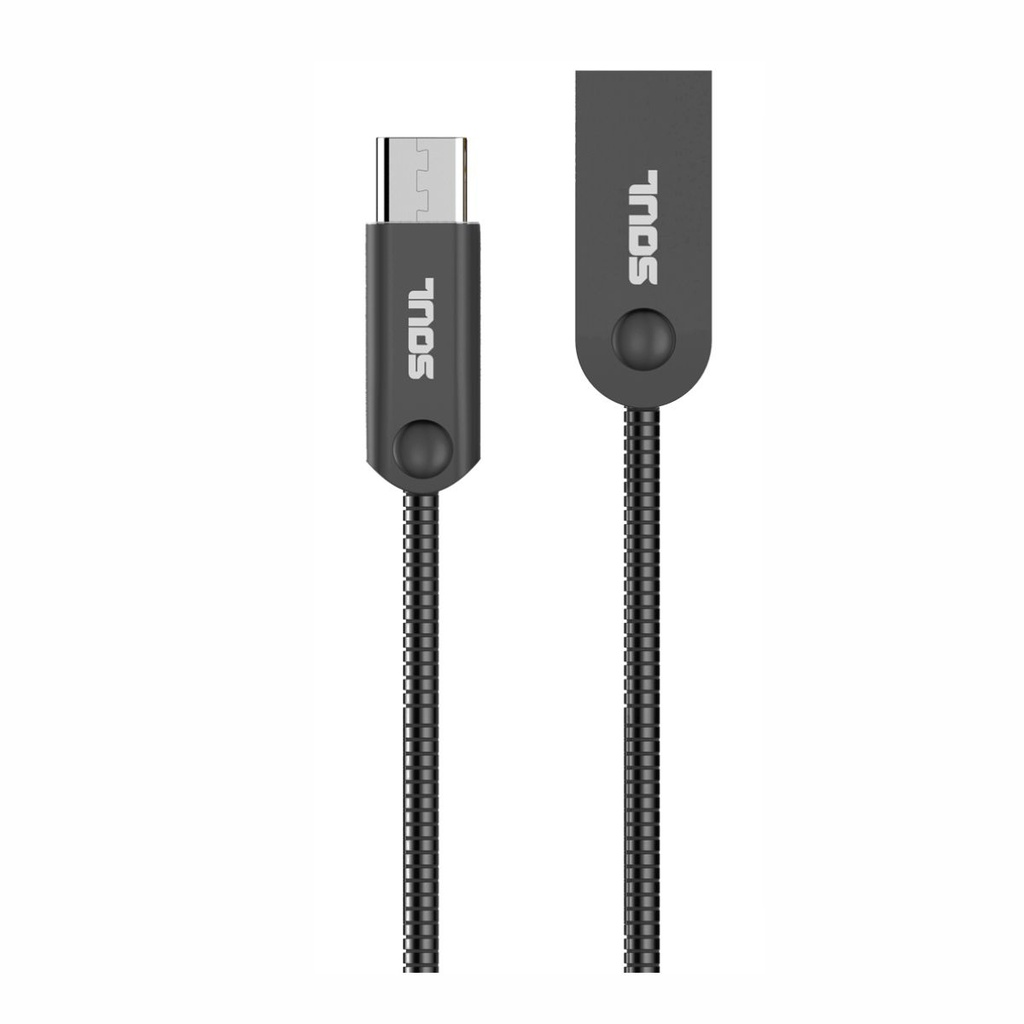 CABLE DE DATOS SOUL IRON FLEX MICRO USB NEGRO