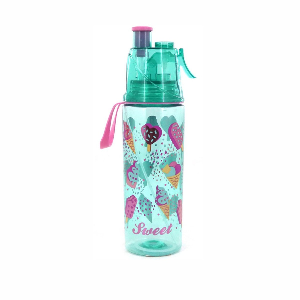 BOTELLA TRENDY 12534 600ML AQUA CON PICO