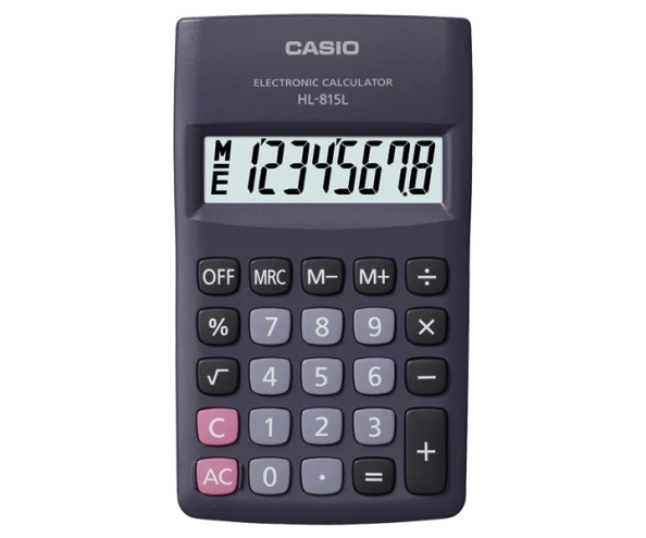 CALCULADORA CASIO HL-815L NEGRO