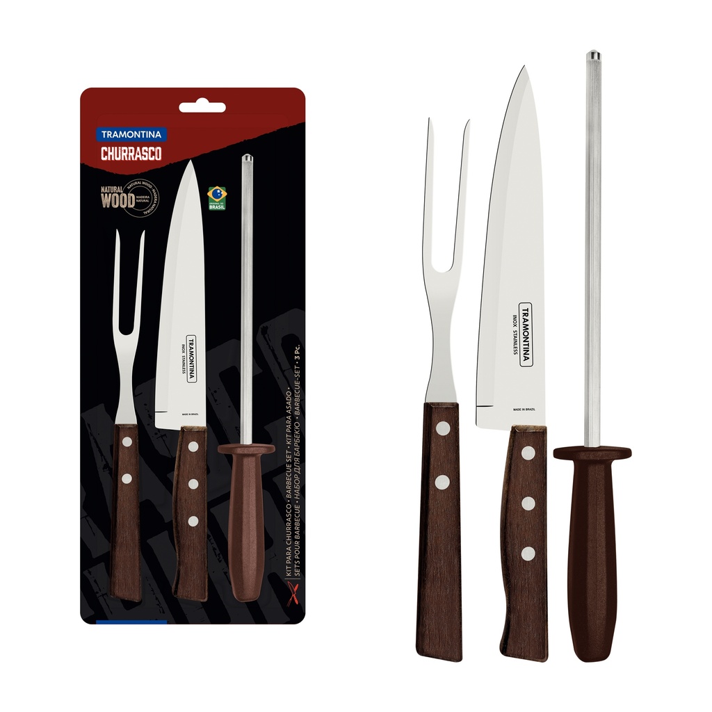 JUEGO PARA ASADO TRAMONTINA 22299/055 TRADICIONAL 3PZS