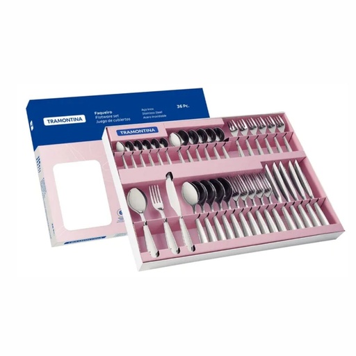 [086-90679] JUEGO DE CUBIERTOS TRAMONTINA 66906/794 LAGUNA 36PZS