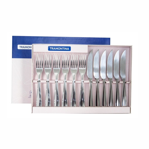 [086-90663] JUEGO P/ASADO TRAMONTINA 66906/630 LAGUNA 12PZS