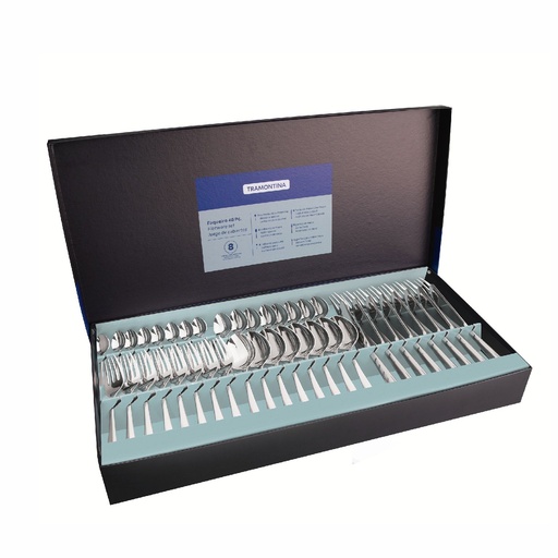 [086-32144] JUEGO DE CUBIERTOS TRAMONTINA 66932/144 ITALY 48PZS