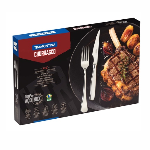 [086-86720] JUEGO DE CUBIERTOS TRAMONTINA 66986/720 ZURIQUE 12 PZS