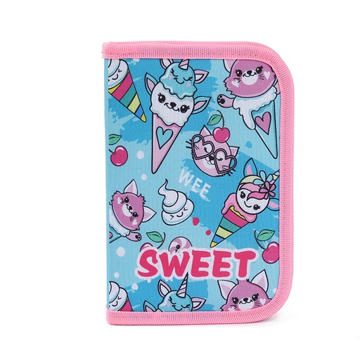 [199-25893] CARTUCHERA CON ÚTILES TRENDY 52589 DULCES ROSA SIMPLE