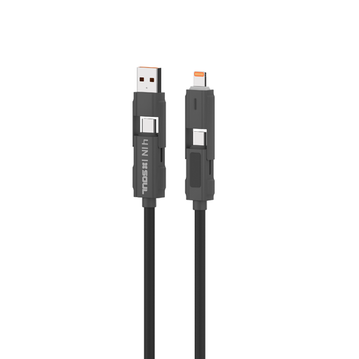 [164-73268] CABLE DE DATOS SOUL 4 EN 1 USB-4EN1NE PD 60w CON DISPLAY