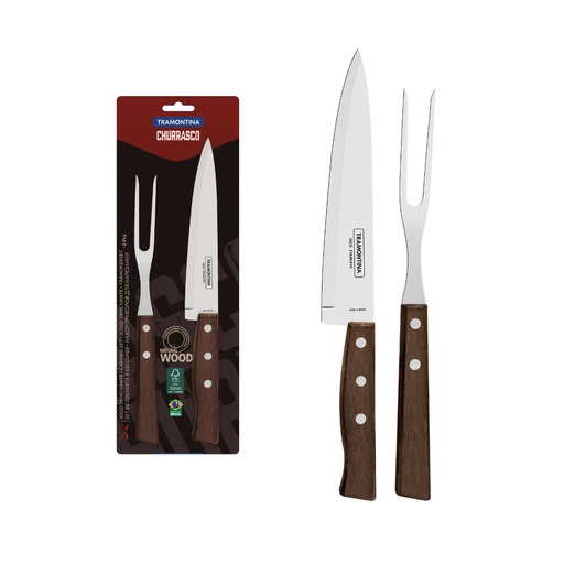 [086-76884] JUEGO P/ASADO TRAMONTINA 22299/013 TRADICIONAL 2 PZAS 