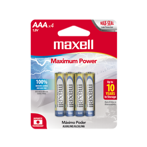 [157-23865] PILA MAXELL AAA ALCALINA BP4