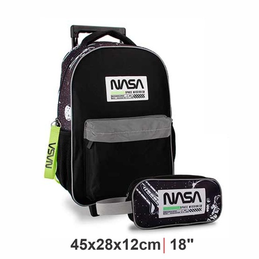 [201-73520] MOCHILA NASA 27352 NEGRA C/CARTUCHERA NEGRA