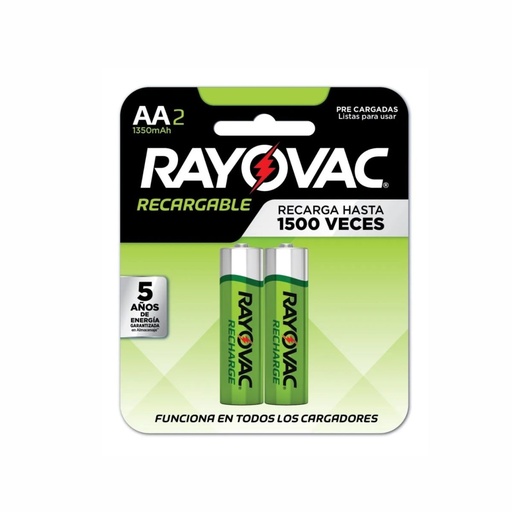 [030-90065] PILA RAYOVAC AA RECARGABLE BP2 1350mAh