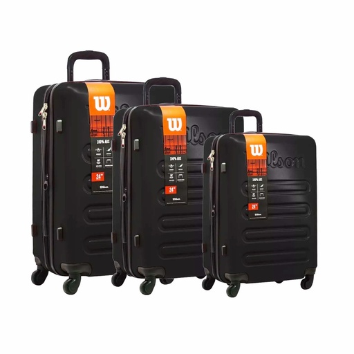 [209-35013] SET VALIJAS WILSON 65.1735N UxB 3 24"/20"/18" BLACK