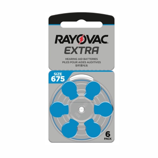 [030-50278] PILA RAYOVAC 675AUX-6XELAT BP6                                                                      