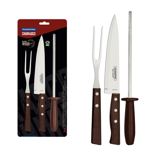 [086-99055] JUEGO PARA ASADO TRAMONTINA 22299/055 TRADICIONAL 3PZS